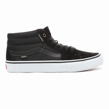 Vans X Anti Hero Sk8-Mid Pro - Miesten Korkeavartiset tennarit - Mustat